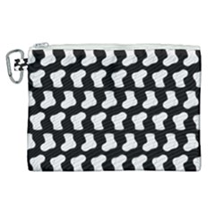 Black And White Cute Baby Socks Illustration Pattern Canvas Cosmetic Bag (xl) by GardenOfOphir