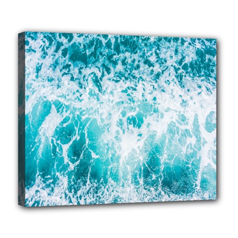 Tropical Blue Ocean Wave Deluxe Canvas 24  X 20  (stretched) by Jack14