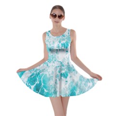 Tropical Blue Ocean Wave Skater Dress by Jack14