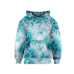 Tropical Blue Ocean Wave Kids  Pullover Hoodie