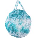 Tropical Blue Ocean Wave Giant Round Zipper Tote View2