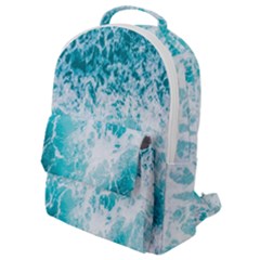 Tropical Blue Ocean Wave Flap Pocket Backpack (small) by Jack14