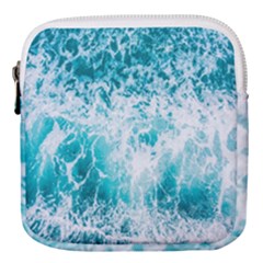 Tropical Blue Ocean Wave Mini Square Pouch by Jack14