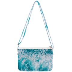 Tropical Blue Ocean Wave Double Gusset Crossbody Bag by Jack14