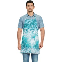 Tropical Blue Ocean Wave Kitchen Apron by Jack14