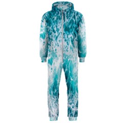 Tropical Blue Ocean Wave Hooded Jumpsuit (men) by Jack14