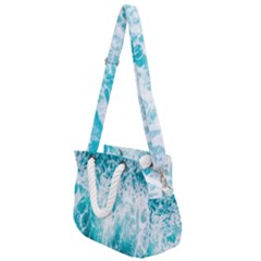 Tropical Blue Ocean Wave Rope Handles Shoulder Strap Bag