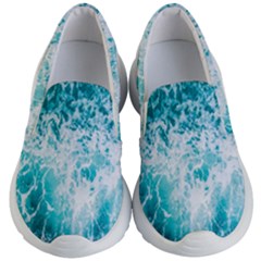 Tropical Blue Ocean Wave Kids Lightweight Slip Ons by Jack14