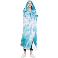 Tropical Blue Ocean Wave Wearable Blanket by Jack14
