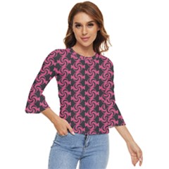 Candy Illustration Pattern Bell Sleeve Top