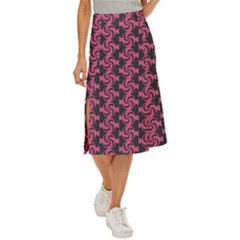 Candy Illustration Pattern Midi Panel Skirt by GardenOfOphir