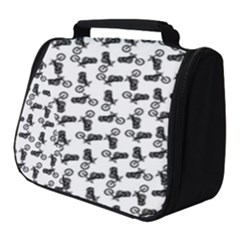Chooper Motorcycle Drawing Motif Pattern Full Print Travel Pouch (small) by dflcprintsclothing