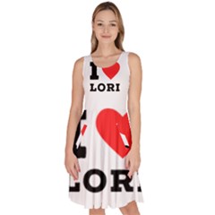 I Love Lori Knee Length Skater Dress With Pockets by ilovewhateva