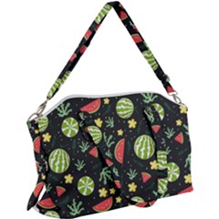 Watermelon Berry Patterns Pattern Canvas Crossbody Bag by Jancukart