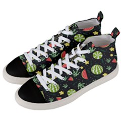 Watermelon Berry Patterns Pattern Men s Mid-top Canvas Sneakers