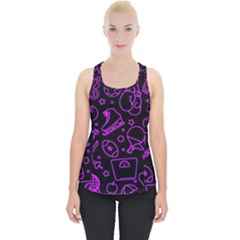 Telegram Pattern Art Patterns Piece Up Tank Top