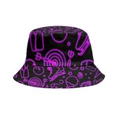 Telegram Pattern Art Patterns Inside Out Bucket Hat