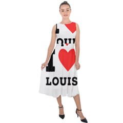 I Love Louis Midi Tie-back Chiffon Dress by ilovewhateva