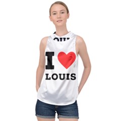 I Love Louis High Neck Satin Top by ilovewhateva