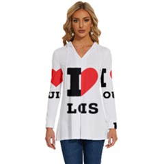 I Love Louis Long Sleeve Drawstring Hooded Top by ilovewhateva