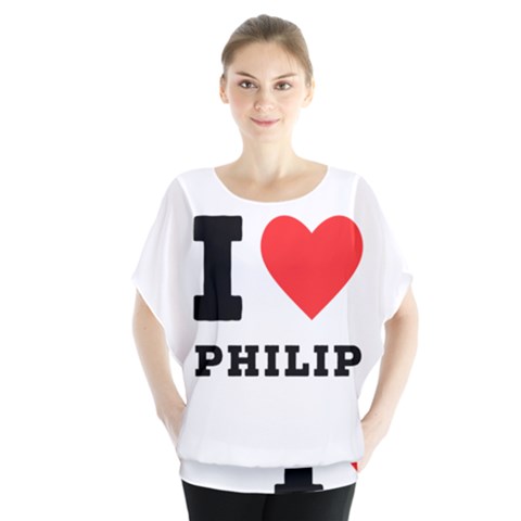 I Love Philip Batwing Chiffon Blouse by ilovewhateva