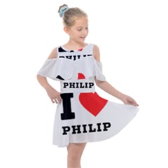 I Love Philip Kids  Shoulder Cutout Chiffon Dress by ilovewhateva