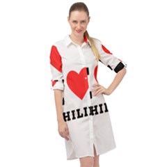 I Love Philip Long Sleeve Mini Shirt Dress by ilovewhateva