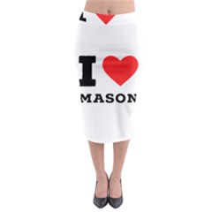 I Love Mason Midi Pencil Skirt