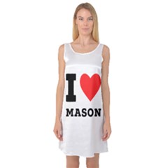 I Love Mason Sleeveless Satin Nightdress by ilovewhateva