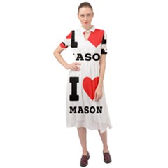 I Love Mason Keyhole Neckline Chiffon Dress by ilovewhateva