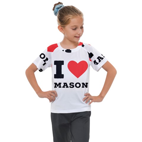 I Love Mason Kids  Mesh Piece Tee by ilovewhateva