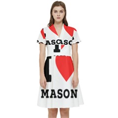 I Love Mason Short Sleeve Waist Detail Dress by ilovewhateva