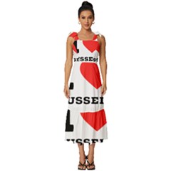 I Love Russell Tie-strap Tiered Midi Chiffon Dress by ilovewhateva