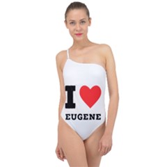 I Love Eugene Classic One Shoulder Swimsuit by ilovewhateva