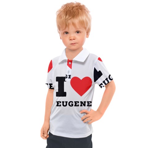 I Love Eugene Kids  Polo Tee by ilovewhateva