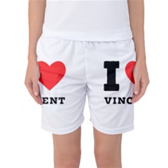 I Love Vincent  Women s Basketball Shorts by ilovewhateva