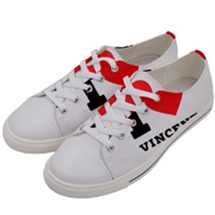 I Love Vincent  Men s Low Top Canvas Sneakers by ilovewhateva