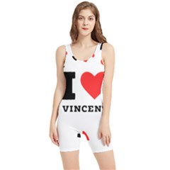 I Love Vincent  Women s Wrestling Singlet by ilovewhateva