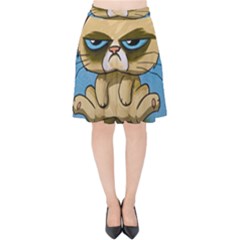 Grumpy Cat Velvet High Waist Skirt by Jancukart