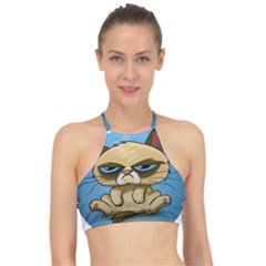 Grumpy Cat Racer Front Bikini Top by Jancukart