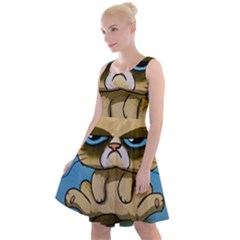 Grumpy Cat Knee Length Skater Dress by Jancukart