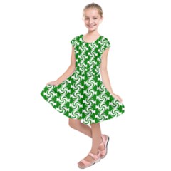 Candy Illustration Pattern Kids  Short Sleeve Dress by GardenOfOphir