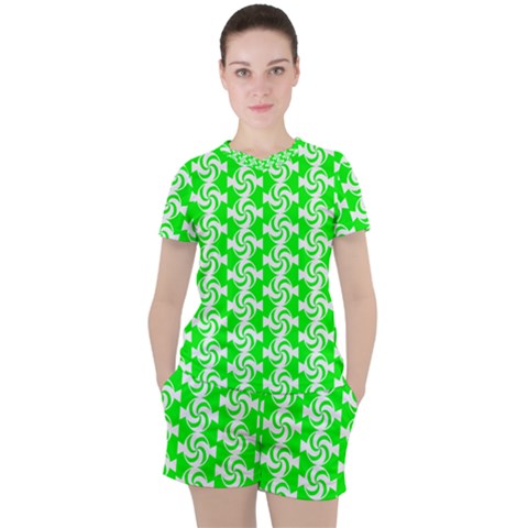 Candy Illustration Pattern Women s Tee And Shorts Set by GardenOfOphir