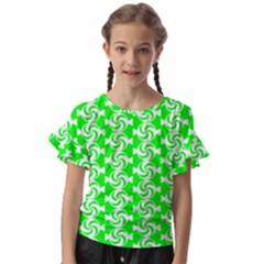 Candy Illustration Pattern Kids  Cut Out Flutter Sleeves by GardenOfOphir