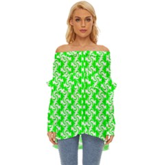 Candy Illustration Pattern Off Shoulder Chiffon Pocket Shirt by GardenOfOphir