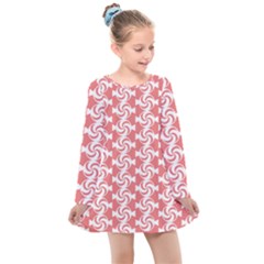 Candy Illustration Pattern Kids  Long Sleeve Dress by GardenOfOphir