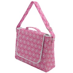 Pink Gerbera Daisy Vector Tile Pattern Box Up Messenger Bag by GardenOfOphir
