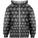 Black And White Gerbera Daisy Vector Tile Pattern Kids  Zipper Hoodie Without Drawstring View1