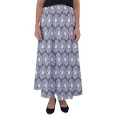 Gerbera Daisy Vector Tile Pattern Flared Maxi Skirt by GardenOfOphir