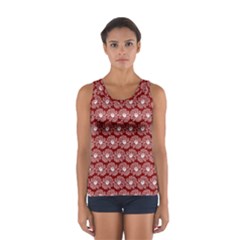 Gerbera Daisy Vector Tile Pattern Sport Tank Top  by GardenOfOphir